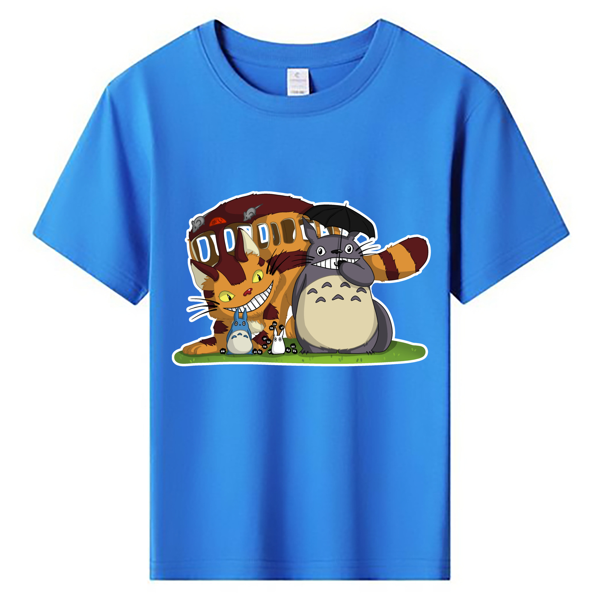 （画像用） となりのトトロ 草壁メイ 草壁サツキ My Neighbor Totoro Satsuki Kusakabe Mei Kusakabe 綿100％キッズTシャツ（フロントプリント）